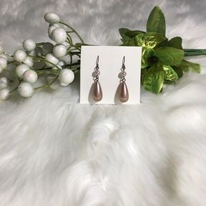 Rose Teardrop Dangly Earrings